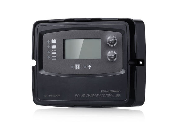 Controlador de carga solar PWM automático IP67 à prova d'água 20A 12V 24V com display LCD+LED e potência PV máxima de 760W
