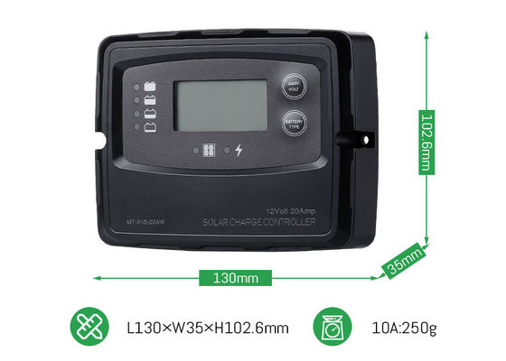 20A 12V 24V Smart PWM Controlador Digital de Carga Solar para Painéis Solares Bateria LiFePO4