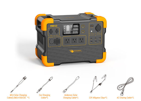 Gerador Solar UPS de 2000W com Display LCD em Tempo Real, Múltiplas Fontes de Entrada e Carregador de Telefone Sem Fio