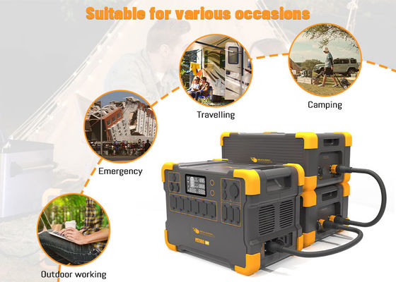 Bom preço Banco de potência LiFePO4 com múltiplas saídas DC, design portátil e compatível com M1500 LFP e M2000 LFP on-line