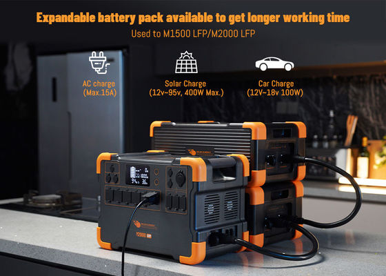 Bom preço Pacote de baterias de gerador portátil LiFePO4 com capacidade de 3072Wh, design compacto e múltiplas saídas de CC para carregamento solar on-line