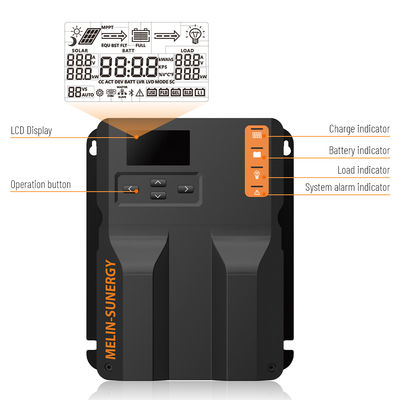 Negro 40 Amp MPPT Controlador de Carga Solar Manual 12V 24V Refrigeração natural