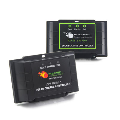 Regulador de carga solar compacto PWM 8A 12V 24V Lifepo4 Regulador de carga solar