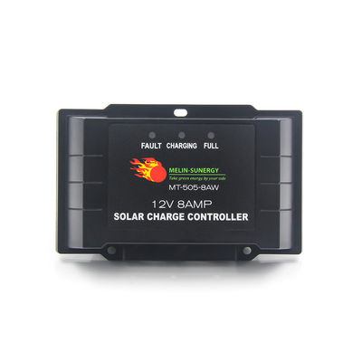 Controlador de carga solar Pwm inteligente preto IP67 8A 12V 24V Controlador de carga solar