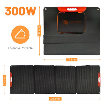 Painéis Solares Dobráveis Portáteis ETFE IP65 300W com Saída 4X75W e 22% de Eficiência para RV e Camping
