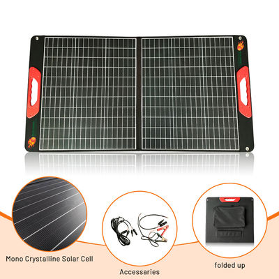 Painel Solar Dobrável Portátil Compacto de 20V com Porta USB para Camping ao Ar Livre