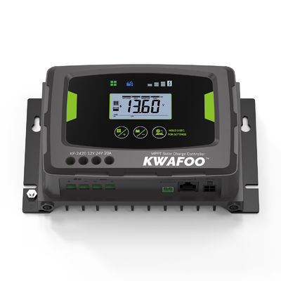 Controlador de carga solar de 20a mppt 12v 24v para bateria lifepo4