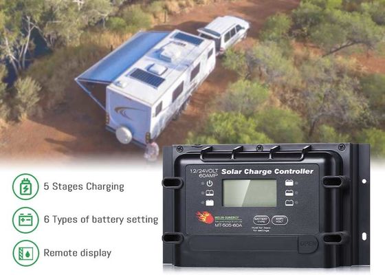 Controlador de carga solar digital PWM inteligente de 12V 24V com BMS Wake Up