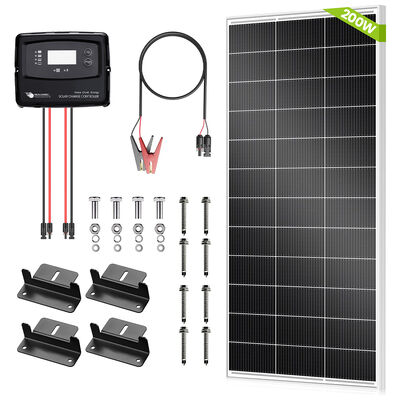 Bom preço 200W Kits de painéis solares de RV Sistema solar de caravanas móveis e aventuras ao ar livre on-line